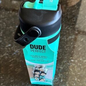 Dude Perfect Teal Double-Wall Insulated Water Bottle with Leak-Proof Lid